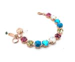 Bracelet By Mariana Woman Gorgeous Turquoise Mineral and Opal Swarovski Crystals - Image 3