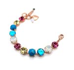 Bracelet By Mariana Woman Gorgeous Turquoise Mineral and Opal Swarovski Crystals