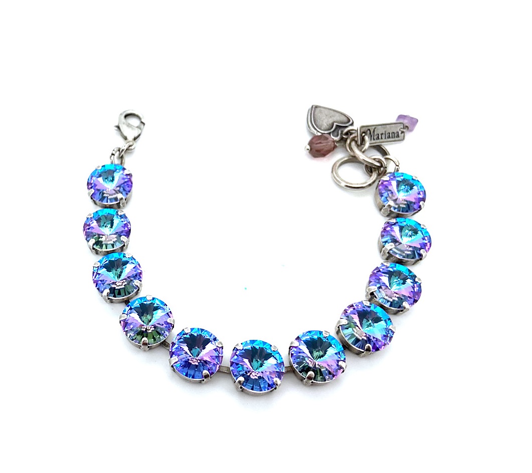 B-4474R-001VL-SP (1) Bracelet By Mariana My Treasures Coll. Shimmering Vitral Light Swarovski Crystals - Image 1