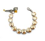 Bracelet By Mariana Woman Adorable Golden Shadow Swarovski Crystals