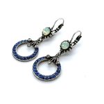 Earrings By Mariana Woman Gorgeous Sapphire and Chrysolite Opal Swarovski Crystals - Image 2