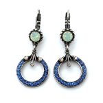 Earrings By Mariana Woman Gorgeous Sapphire and Chrysolite Opal Swarovski Crystals