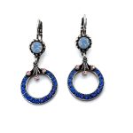 Earrings By Mariana Woman Adorable Sapphire and Air Blue Opal Swarovski Crystals