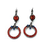 Earrings By Mariana Woman Stunning Siam and Sapphire Swarovski Crystals