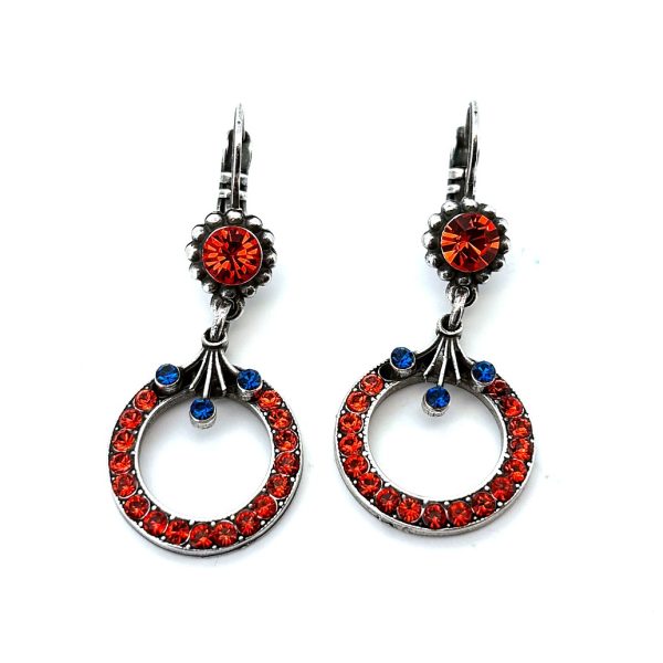 Earrings By Mariana Woman Stunning Siam and Sapphire Swarovski Crystals