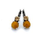 Earrings By Mariana Woman Classy Jasper Mineral and Topaz Swarovski Crystals - SP - Image 3