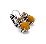 Earrings By Mariana Woman Classy Jasper Mineral and Topaz Swarovski Crystals - SP - Image 2