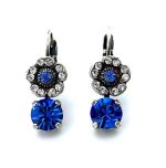 Earrings By Mariana Woman Adorable Sapphire and Clear Swarovski Crystals - Image 3