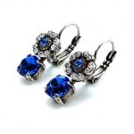 Earrings By Mariana Woman Adorable Sapphire and Clear Swarovski Crystals