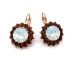 Earrings By Mariana Woman Beautiful Smoked Topaz and White Opal Swarovski Crystals