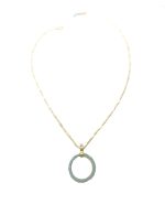 Necklace Pendant By Mariana My Treasures Coll. Elegant Turquoise & Clear Austrian Crystals - Image 3
