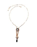 Necklace Pendant By Mariana Woman Elegant Rose and Silver Swarovski Crystals - Image 3