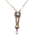 Necklace Pendant By Mariana Woman Vintage Rose Swarovski Crystals