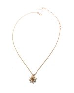 Necklace Pendant By Mariana Gypsy Soul Coll. Star Shape Pearl and Amber Swarovski Crystals - Image 2