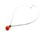 Mariana Necklace Pendant Dolomite Coral Mineral & Fuchsia Austrian Crystals My Treasures Coll. - Image 3