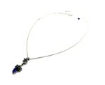 Necklace Pendant By Mariana Woman Sophisticated Capri Blue and Emerald Swarovski Crystals - Image 2