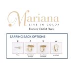 Earrings by Mariana Woman Dainty Floral Sapphire Swarovski Crystals - Image 7