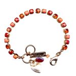Bracelet By Mariana Woman Beautiful Hyacinth and Dark Red Swarovski Crystals - Image 3