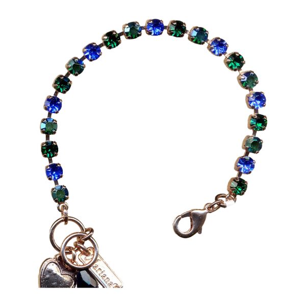Mariana Bracelet Gorgeous Emerald & Sapphire Austrian Crystals My Treasures Coll.