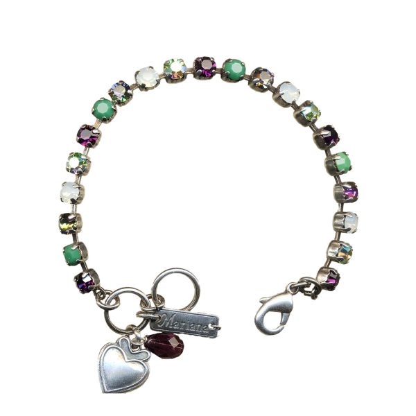 Mariana Bracelet Adorable Purple, Green Opal, Vitrail Medium, & White Opal Austrian Crystals My Treasures Coll.