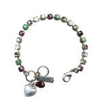 Mariana Bracelet Adorable Purple, Green Opal, Vitrail Medium, & White Opal Austrian Crystals My Treasures Coll. - Image 3