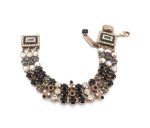 Bracelet By Mariana Woman Elegant Jet and Golden Swarovski Crystals-RG