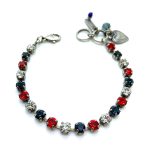 Bracelet By Mariana Woman Gorgeous Sapphire and Siam Swarovski Crystals-SP
