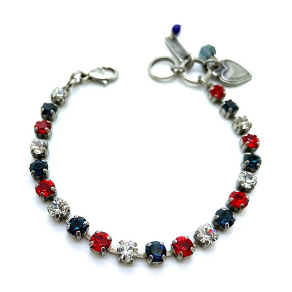 Bracelet By Mariana Woman Gorgeous Sapphire and Siam Swarovski Crystals-SP