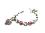 Bracelet By Mariana Woman Lovely Heart Charms in Rose and AB Swarovski Crystals - Image 4