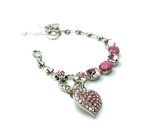 Bracelet By Mariana Woman Lovely Heart Charms in Rose and AB Swarovski Crystals - Image 2