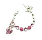Bracelet By Mariana Woman Lovely Heart Charms in Rose and AB Swarovski Crystals