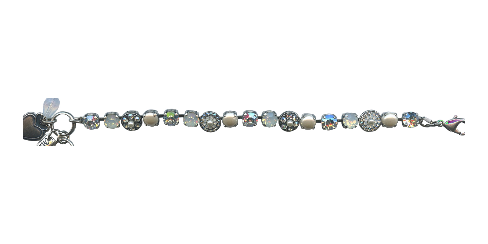 B-4044-2340-SP(1) Mariana Bracelet Timeless Cream Pearl, Clear, & White Opal Austrian Crystals Bermuda Caribbean Life Coll. - Image 1