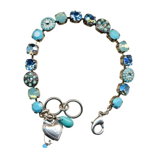 Mariana Bracelet Beautiful Turq, Pacific Opal, Lt Sapphire & AB Austrian Crystals Angelina Icons Coll.