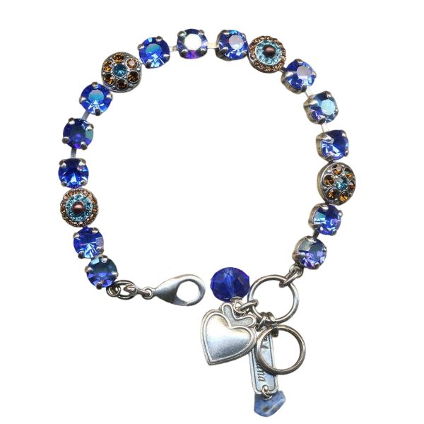 Bracelet By Mariana Woman Fashionable Sapphire and Colorado Topaz Swarovski Crystals