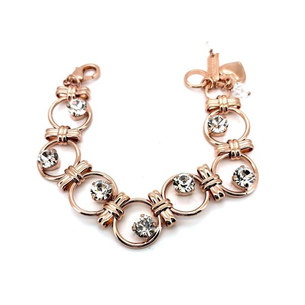Bracelet By Mariana Woman Gorgeous Bow Chain Clear Swarovski Crystals