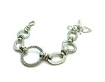 Bracelet By Mariana Woman Fashionable Halo Clear and White Opal Swarovski Crystals - Image 2