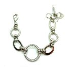 Bracelet By Mariana Woman Fashionable Halo Clear and White Opal Swarovski Crystals