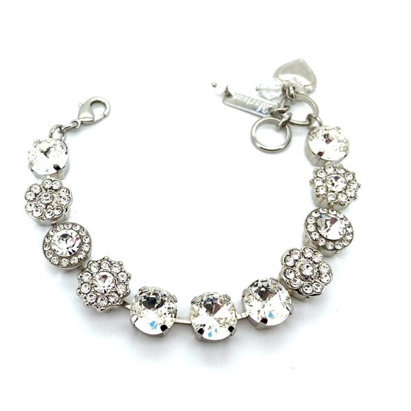 Bracelet By Mariana Woman Shimmering Clear Swarovski Crystals-RO