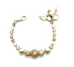 Bracelet By Mariana Summer 2022 Coll. Glamorous Pearl and Peach Swarovski Crystals