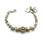 Bracelet By Mariana Summer 2022 Coll. Glamorous Pearl and Peach Swarovski Crystals - Image 3