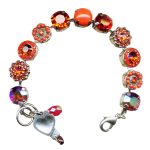 Mariana Bracelet Adorable Red, Coral, & Hyacinth Austrian Crystals Flame Ambrosia Coll. - Image 2