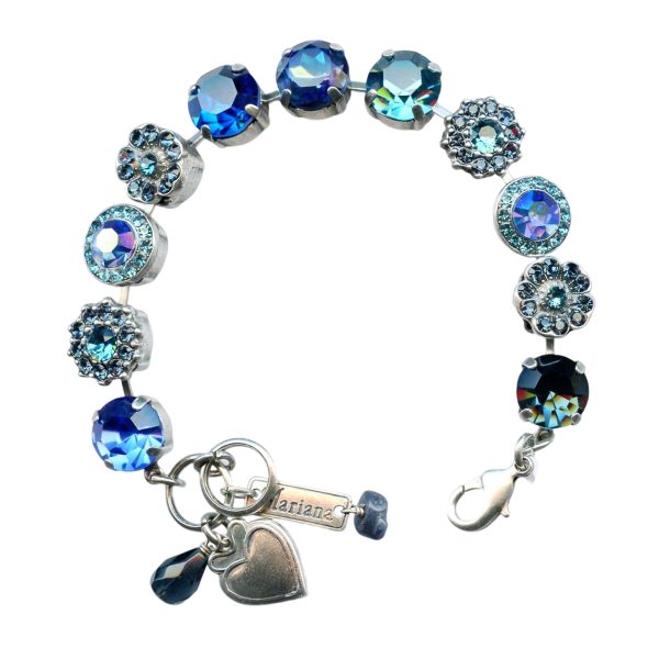 Mariana Bracelet Gorgeous Royal Blue, Sapphire, Aquamarine, & Ocean Delite Austrian Crystals My Treasures Coll.