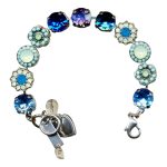 Mariana Bracelet Alluring Blues, Pacific Opal, & Turq Austrian Crystals Blue Lagoon Ambrosia Coll.
