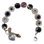 Mariana Bracelet Exquisite Black Diamond, Lavender, Jet, White Opal, & Marbled Stone Austrian Crystals Romance Dancing the Night Away Coll. - Image 2