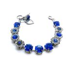 Bracelet By Mariana Woman Gorgeous Sapphire and Clear Swarovski Crystals - Image 3