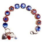 Mariana Bracelet Sophisticated Lt Siam & Sapphire Austrian Crystals My Treasures Coll. - Image 3