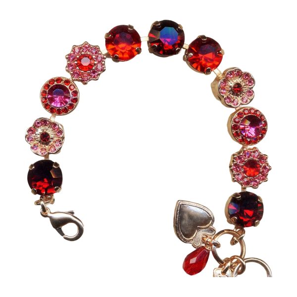 Mariana Bracelet Stunning Siam & Lt Rose Austrian Crystals My Treasures Coll.