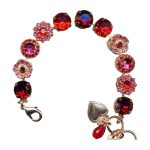 Mariana Bracelet Stunning Siam & Lt Rose Austrian Crystals My Treasures Coll. - Image 2