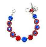 Mariana Bracelet Charming Lt Siam & Sapphire Austrian Crystals My Treasures Coll.