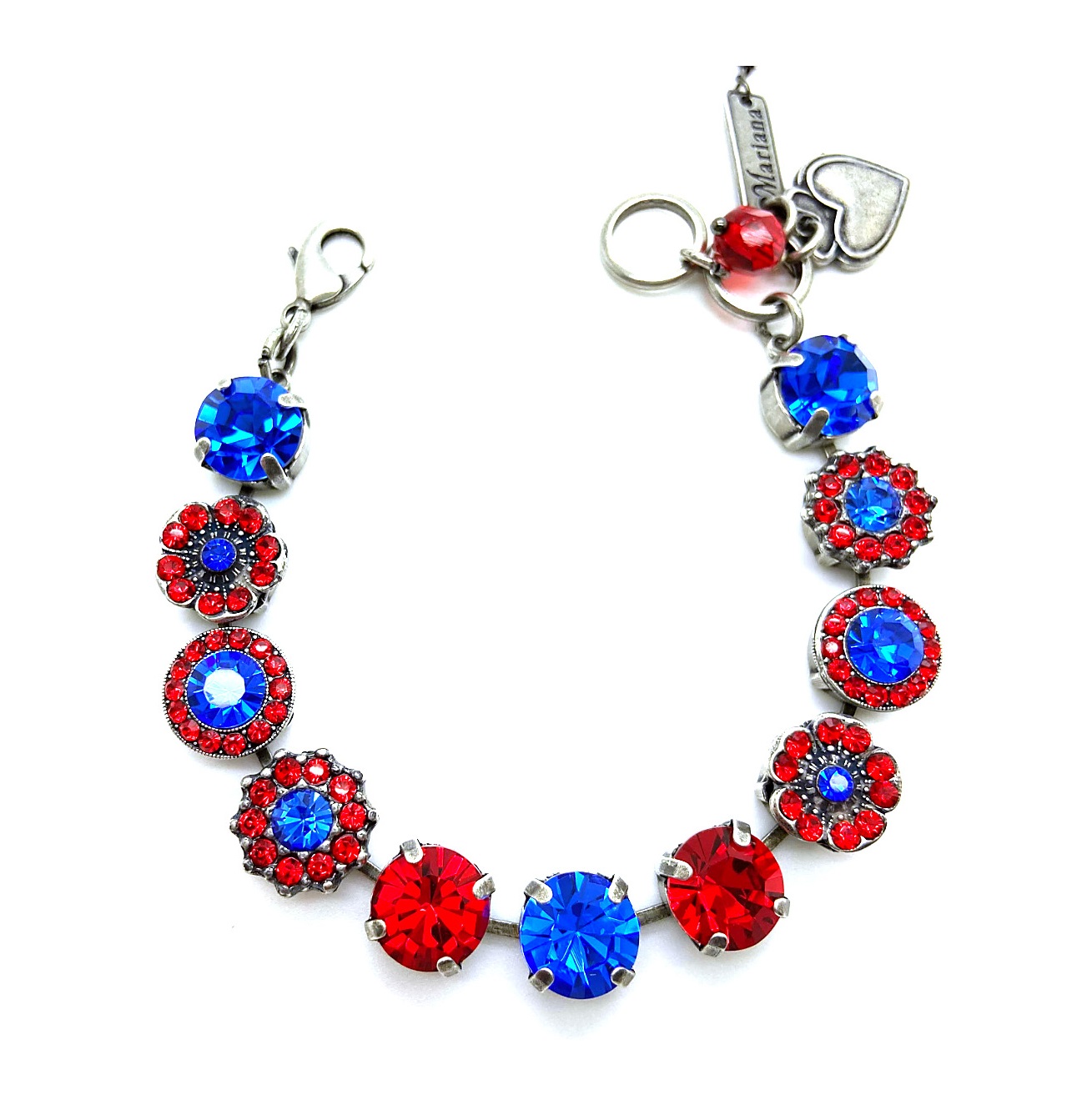 B-4084-227206-SP (3) Mariana Bracelet Charming Lt Siam & Sapphire Austrian Crystals My Treasures Coll. - Image 1